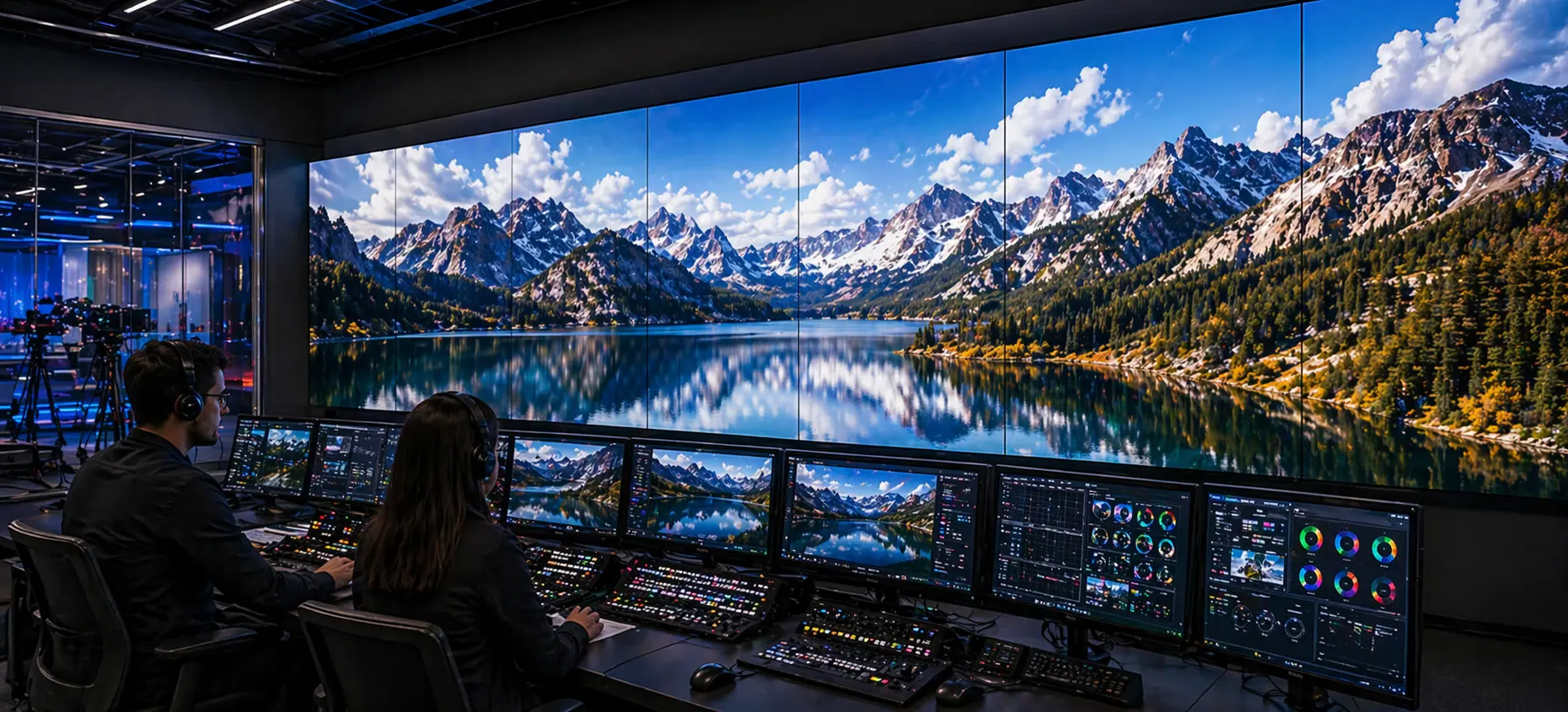LED video wall integration with media systems and digital content platforms