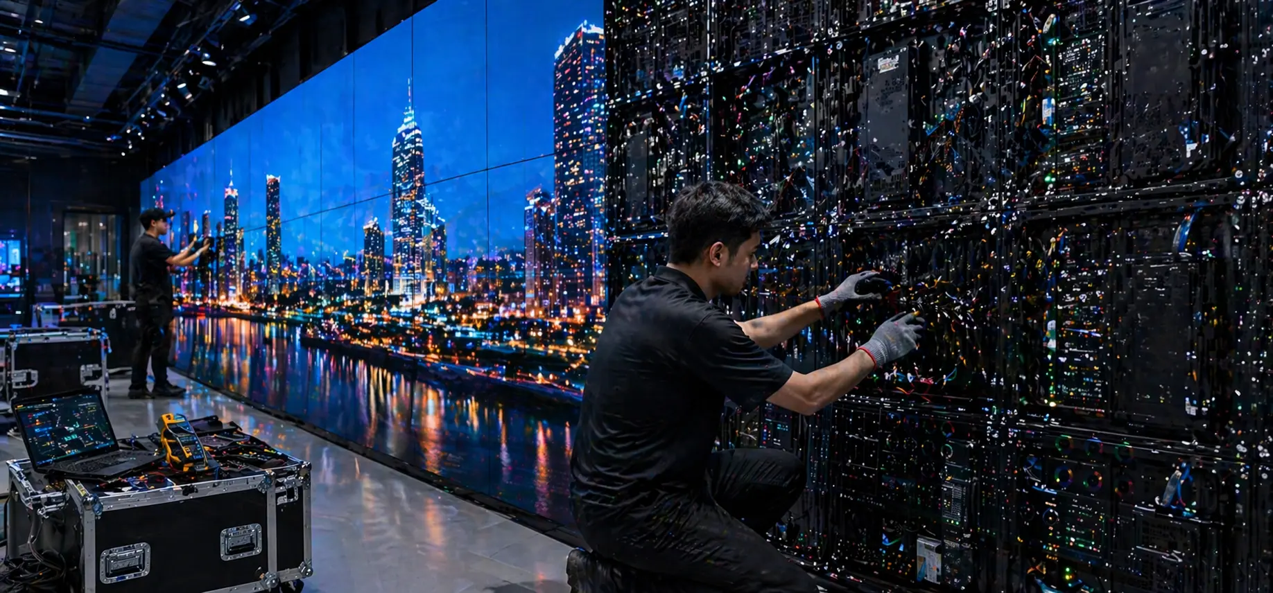 LED video wall maintenance and technical support including repairs and updates