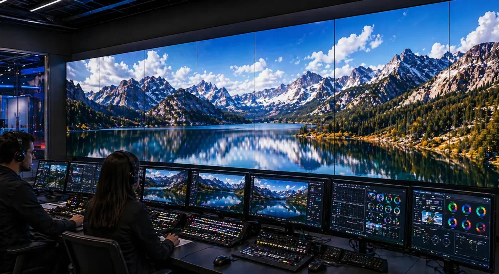 LED video wall integration with media systems and digital content platforms